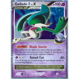 Rare Holo LV.X Gallade E4 LV.X 106/111 Pokemon TCG Platinum Rising Rivals