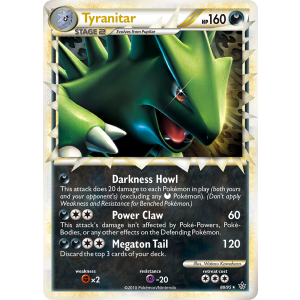 Rare Prime Tyranitar 88/95 Pokemon TCG HeartGold & SoulSilver HSUnleashed