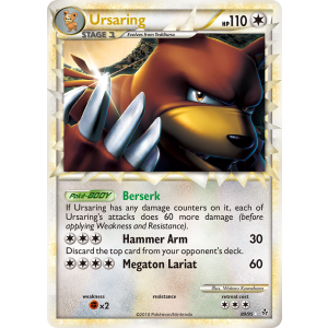 Rare Prime Ursaring 89/95 Pokemon TCG HeartGold & SoulSilver HSUnleashed