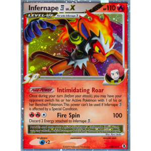 Rare Holo LV.X Infernape E4 LV.X 108/111 Pokemon TCG Platinum Rising Rivals