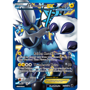 Rare Ultra Thundurus-EX 110/116 Pokemon TCG Black & White Plasma Freeze