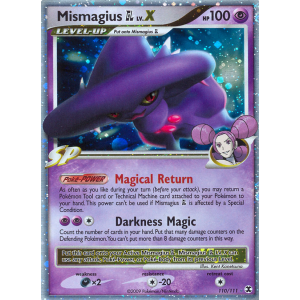 Rare Holo LV.X Mismagius GL LV.X 110/111 Pokemon TCG Platinum Rising Rivals