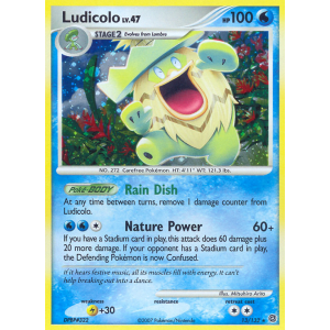 Rare Holo Ludicolo 13/132 Pokemon TCG Diamond & Pearl Secret Wonders