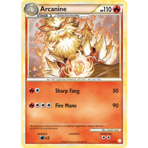 Rare Holo Arcanine 1/123 Pokemon TCG HeartGold & SoulSilver HeartGold & SoulSilver