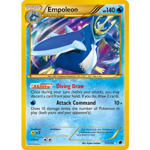 Rare Secret Empoleon 117/116 Pokemon TCG Black & White Plasma Freeze