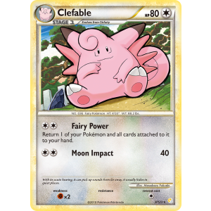 Rare Holo Clefable 3/123 Pokemon TCG HeartGold & SoulSilver HeartGold & SoulSilver