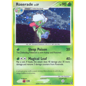 Rare Holo Roserade 17/132 Pokemon TCG Diamond & Pearl Secret Wonders