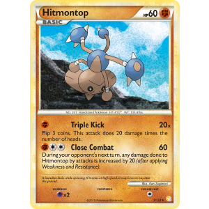 Rare Holo Hitmontop 5/123 Pokemon TCG HeartGold & SoulSilver HeartGold & SoulSilver