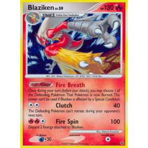 Rare Holo Blaziken 3/127 Pokemon TCG Platinum Platinum