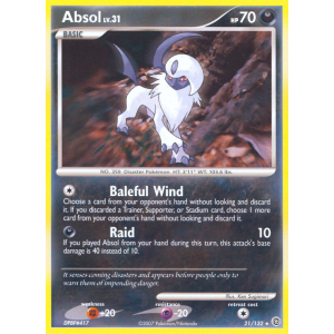 Absol 21/132 Pokemon TCG Diamond & Pearl Secret Wonders