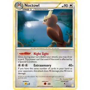 Rare Holo Noctowl 8/123 Pokemon TCG HeartGold & SoulSilver HeartGold & SoulSilver