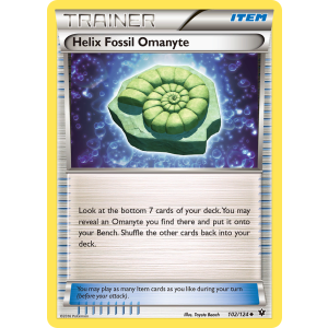 Helix Fossil Omanyte 102/124 Pokemon TCG XY Fates Collide