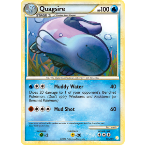 Rare Holo Quagsire 9/123 Pokemon TCG HeartGold & SoulSilver HeartGold & SoulSilver