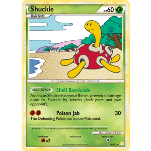 Rare Holo Shuckle 11/123 Pokemon TCG HeartGold & SoulSilver HeartGold & SoulSilver