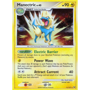 Rare Holo Manectric 11/127 Pokemon TCG Platinum Platinum