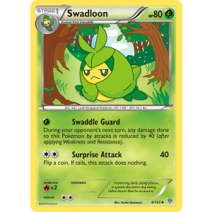 Swadloon 9/135 Pokemon TCG Black & White Plasma Storm