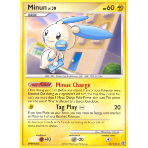 Minun 32/132 Pokemon TCG Diamond & Pearl Secret Wonders