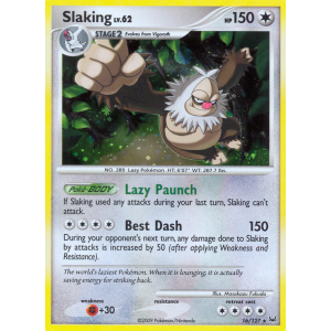 Rare Holo Slaking 16/127 Pokemon TCG Platinum Platinum