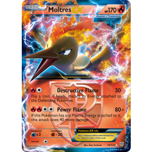 Rare Holo EX Moltres-EX 14/135 Pokemon TCG Black & White Plasma Storm