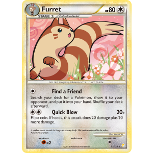 Furret 21/123 Pokemon TCG HeartGold & SoulSilver HeartGold & SoulSilver