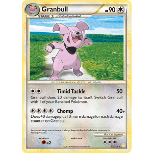 Granbull 22/123 Pokemon TCG HeartGold & SoulSilver HeartGold & SoulSilver