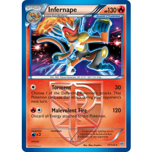 Rare Holo Infernape 17/135 Pokemon TCG Black & White Plasma Storm