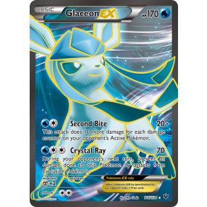 Rare Ultra Glaceon-EX 116/124 Pokemon TCG XY Fates Collide