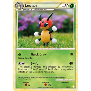 Ledian 25/123 Pokemon TCG HeartGold & SoulSilver HeartGold & SoulSilver