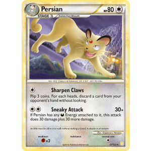 Persian 27/123 Pokemon TCG HeartGold & SoulSilver HeartGold & SoulSilver