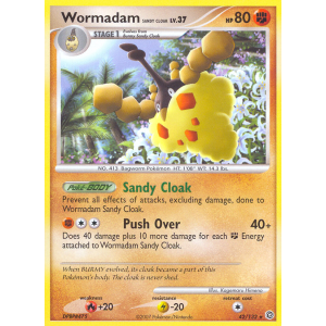 Wormadam Sandy Cloak 42/132 Pokemon TCG Diamond & Pearl Secret Wonders