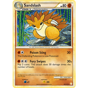 Sandslash 29/123 Pokemon TCG HeartGold & SoulSilver HeartGold & SoulSilver