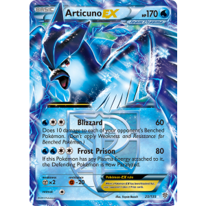 Rare Holo EX Articuno-EX 25/135 Pokemon TCG Black & White Plasma Storm