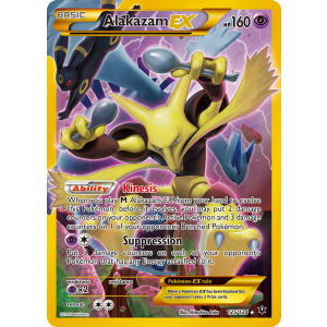 Rare Secret Alakazam-EX 125/124 Pokemon TCG XY Fates Collide