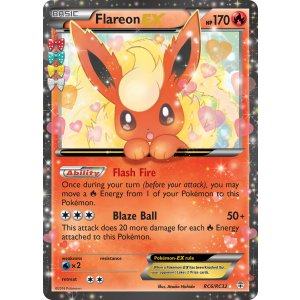 Rare Holo EX Flareon-EX RC6/83 Pokemon TCG XY Generations