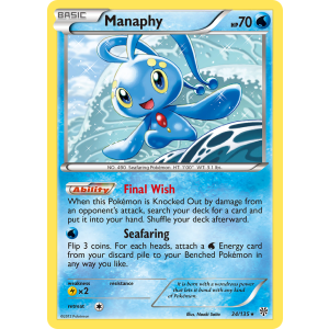 Rare Holo Manaphy 34/135 Pokemon TCG Black & White Plasma Storm