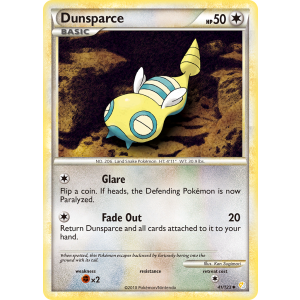 Dunsparce 41/123 Pokemon TCG HeartGold & SoulSilver HeartGold & SoulSilver