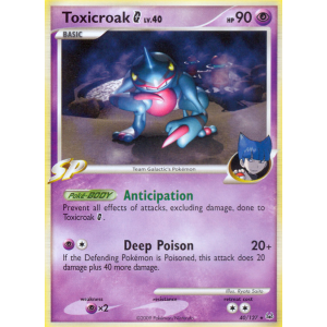 Toxicroak G 40/127 Pokemon TCG Platinum Platinum