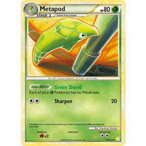 Metapod 46/123 Pokemon TCG HeartGold & SoulSilver HeartGold & SoulSilver