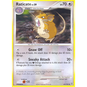 Raticate 61/132 Pokemon TCG Diamond & Pearl Secret Wonders