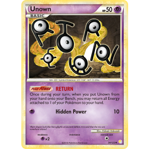 Unown 54/123 Pokemon TCG HeartGold & SoulSilver HeartGold & SoulSilver