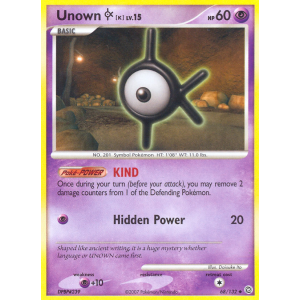 Unown K 68/132 Pokemon TCG Diamond & Pearl Secret Wonders