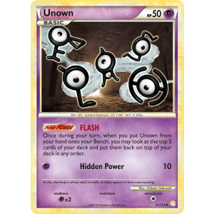 Unown 55/123 Pokemon TCG HeartGold & SoulSilver HeartGold & SoulSilver