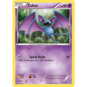 Zubat 52/135 Pokemon TCG Black & White Plasma Storm