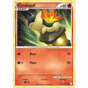 Cyndaquil 61/123 Pokemon TCG HeartGold & SoulSilver HeartGold & SoulSilver