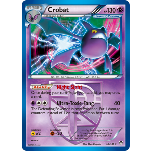 Rare Holo Crobat 55/135 Pokemon TCG Black & White Plasma Storm