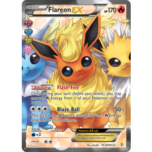 Rare Ultra Flareon-EX RC28/83 Pokemon TCG XY Generations