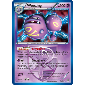 Rare Holo Weezing 58/135 Pokemon TCG Black & White Plasma Storm