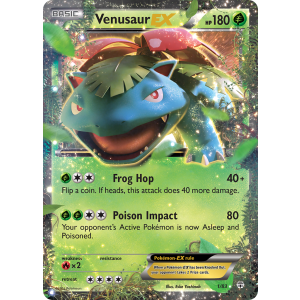 Rare Holo EX Venusaur-EX 1/83 Pokemon TCG XY Generations