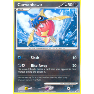 Carvanha 81/132 Pokemon TCG Diamond & Pearl Secret Wonders