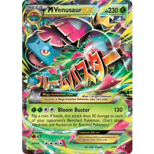 Rare Holo EX M Venusaur-EX 2/83 Pokemon TCG XY Generations